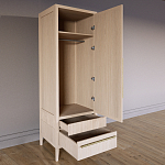 Узкий Шкаф Primo с 2 выдвижными ящиками Светлый дуб варинант исполнения - 7 | Loft Concept в Саратове