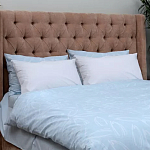 Постельное белье голубого цвета из перкаля с принтом 200х220 см Aurora Allure варинант исполнения - 6 | Loft Concept в Саратове