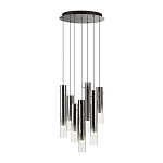 Люстра каскадная с 7-ю цилиндрическими плафонами из стекла Luminous Cylinders варинант исполнения - 2 | Loft Concept в Саратове
