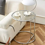 Дизайнерский журнальный стол круглый на стальном каркасе Fahek варинант исполнения - 2 | Loft Concept в Саратове