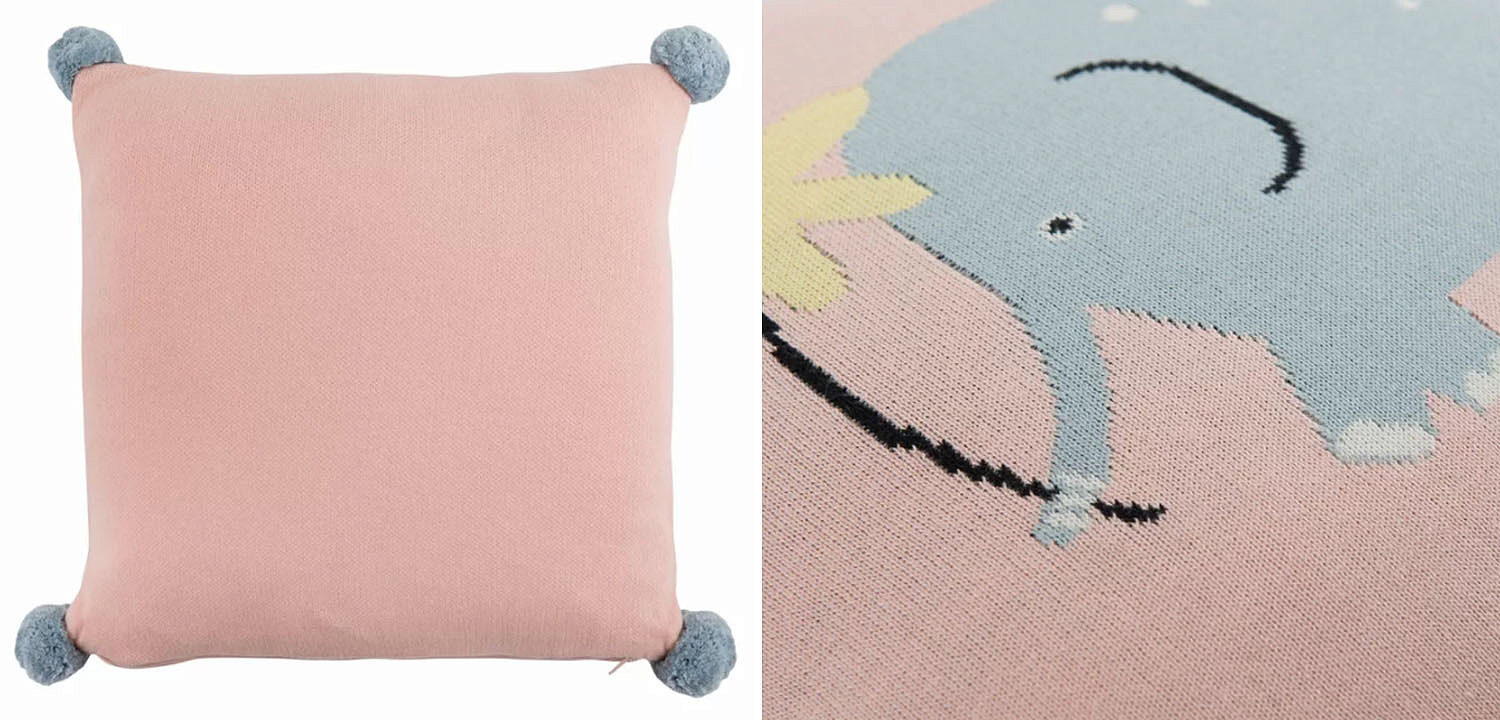 Подушка с помпонами Blue Elephant - Loft-Concept в Саратове