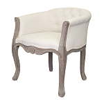 Кресло низкое в стиле прованс Бежевый Лен Louis French Armchair  варинант исполнения - 3 | Loft Concept в Саратове
