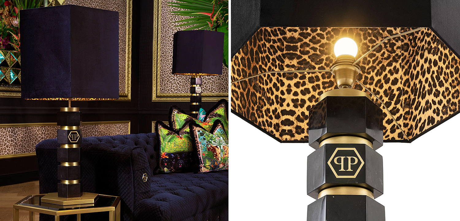 Настольная лампа Philipp Plein Table Lamp Hexagon Черная Настольная лампа Philipp Plein Table Lamp Hexagon Черная - Loft-Concept в Саратове