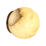 Настенно-потолочный светильник с плафоном в форме шара из алебастра Cryptocrystalline Stone варинант исполнения - 8 | Loft Concept в Саратове