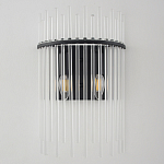 Бра со стеклянными прозрачными трубками и черным металлическим каркасом Nembus варинант исполнения - 1 | Loft Concept в Саратове