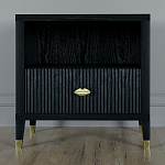 Прикроватная тумбочка с полкой Elsa Dreams Black варинант исполнения - 5 | Loft Concept в Саратове