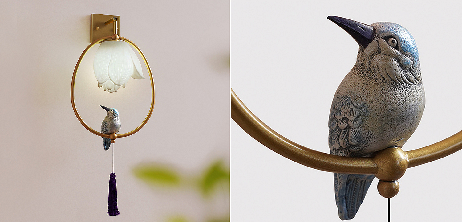Бра White Flower and bird Sconce Бра White Flower and bird Sconce - Loft-Concept в Саратове