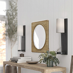 Бра на прозрачном штативе с тканевым абажуром в форме цилиндра Conciseness варинант исполнения - 5 | Loft Concept в Саратове