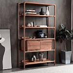 Стеллаж в гостиную для книг Moon Walnut Furniture варинант исполнения - 4 | Loft Concept в Саратове