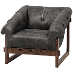 Кресло Duncan винтажная черная кожа варинант исполнения - 2 | Loft Concept в Саратове