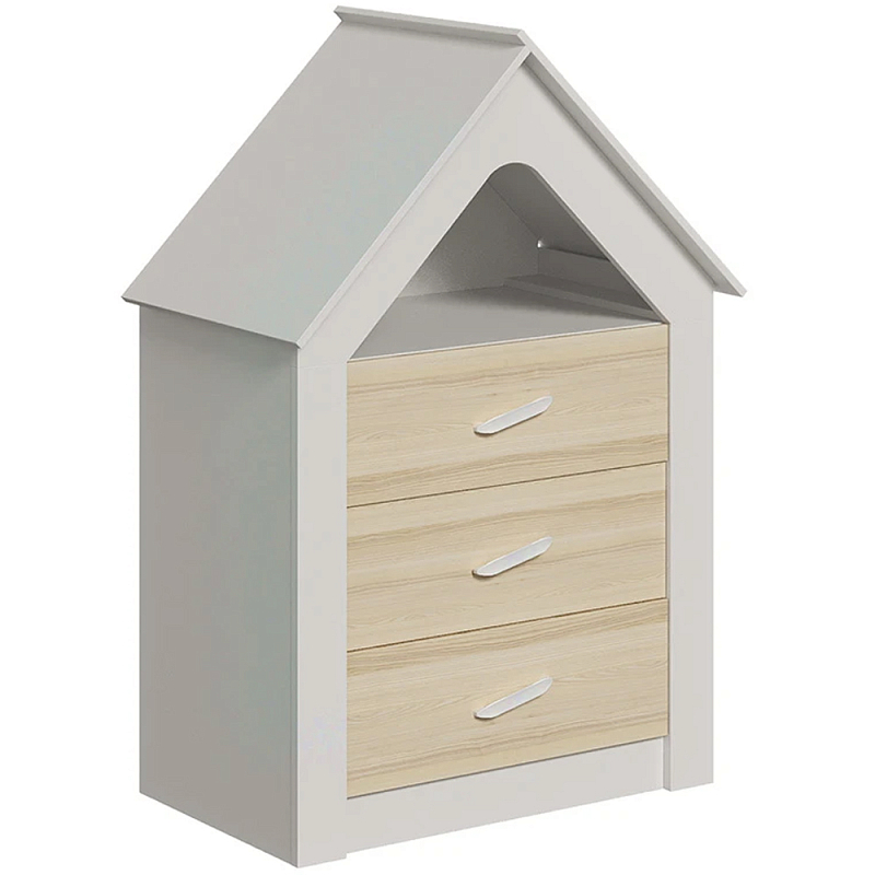 Комод в детскую Tiny Town Chest of Drawers Бежевый Белый Зеленый шалфей Розовый Комод в детскую Tiny Town Chest of Drawers Бежевый Белый Зеленый шалфей Розовый в Саратове | Loft Concept