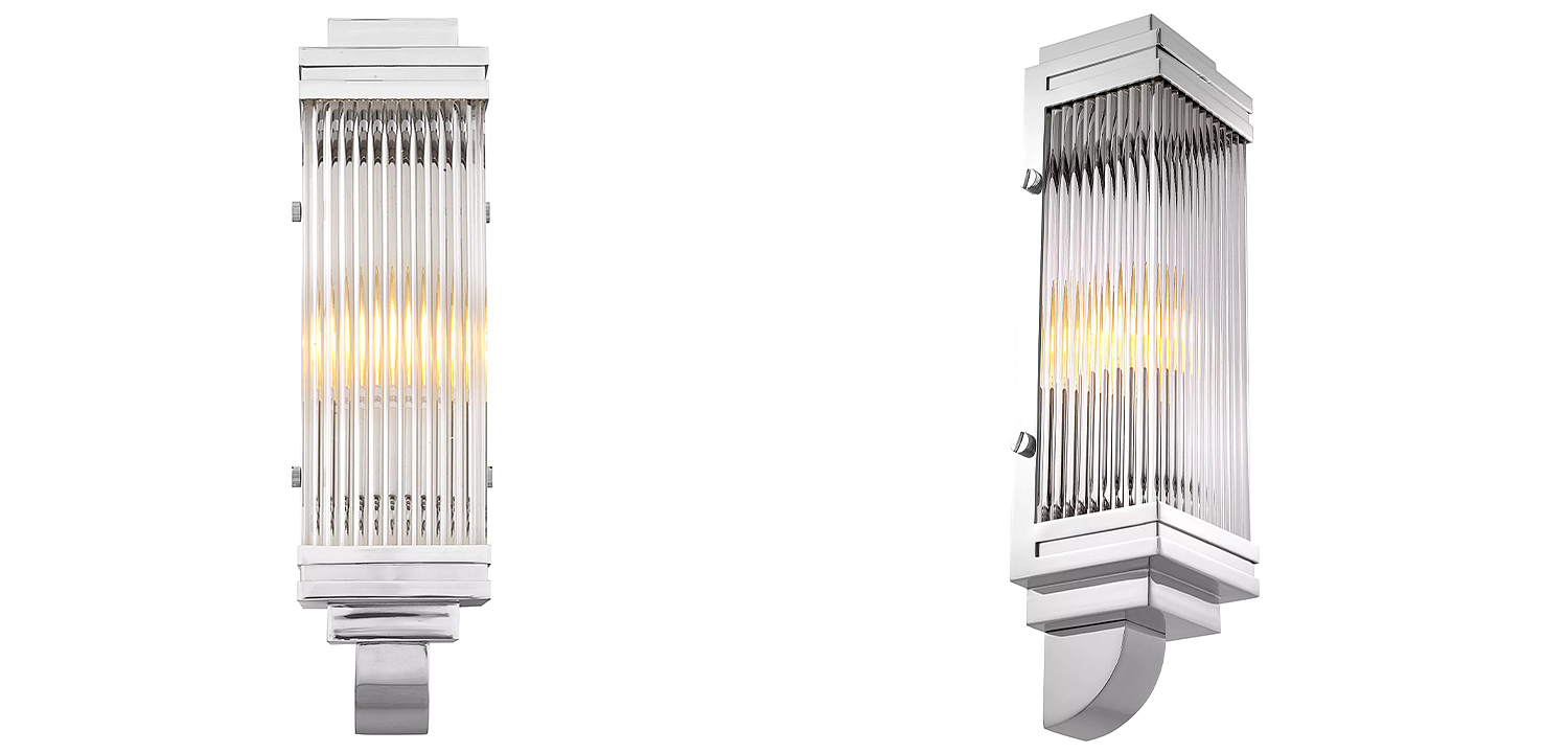 Бра Eichholtz Wall Lamp Bassett Nickel Бра Eichholtz Wall Lamp Bassett Nickel - Loft-Concept в Саратове
