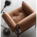 Кресло с деревянным каркасом и обивкой из натуральной кожи Medieval Furniture варинант исполнения - 5 | Loft Concept в Саратове