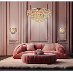 Люстра каскадная с подвесками в форме колец Galaxy of Light варинант исполнения - 8 | Loft Concept в Саратове