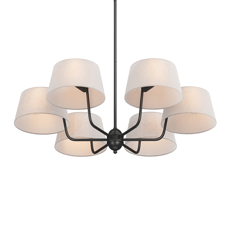 Люстра подвесная Modesto Е14 Латунь Черный Бежевый в Саратове | Loft Concept 