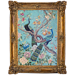 Постер в раме в стиле шинуазри Павлины на дереве Chinoiserie Imperial Garden Peacocks on a Tree Poster варинант исполнения - 2 | Loft Concept в Саратове