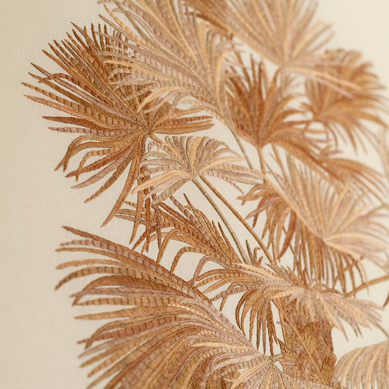 Обои с вышивкой ручной работы Deco Palms Raffia on linen Обои с вышивкой ручной работы Deco Palms Raffia on linen в Саратове | Loft Concept