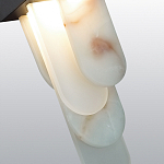 Подвесной светильник с белыми вертикальными элементами Alabaster Totem варинант исполнения - 5 | Loft Concept в Саратове