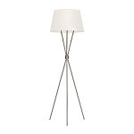 Торшер на трех тонких перекрещенных ножках с белым конусным абажуром из льна Feiss варинант исполнения - 5 | Loft Concept в Саратове