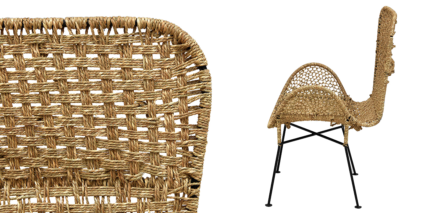 Плетеный стул на металлических ножках Tong Wicker Chair Плетеный стул на металлических ножках Tong Wicker Chair - Loft-Concept в Саратове