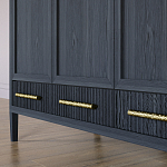 Большой Шкаф Primo Черный дуб с 3 дверьми и 3 выдвижными ящиками варинант исполнения - 5 | Loft Concept в Саратове