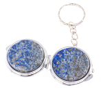 Зеркало брелок карманное двухстороннее из натурального камня Лазурит Stone Mirrors варинант исполнения - 6 | Loft Concept в Саратове