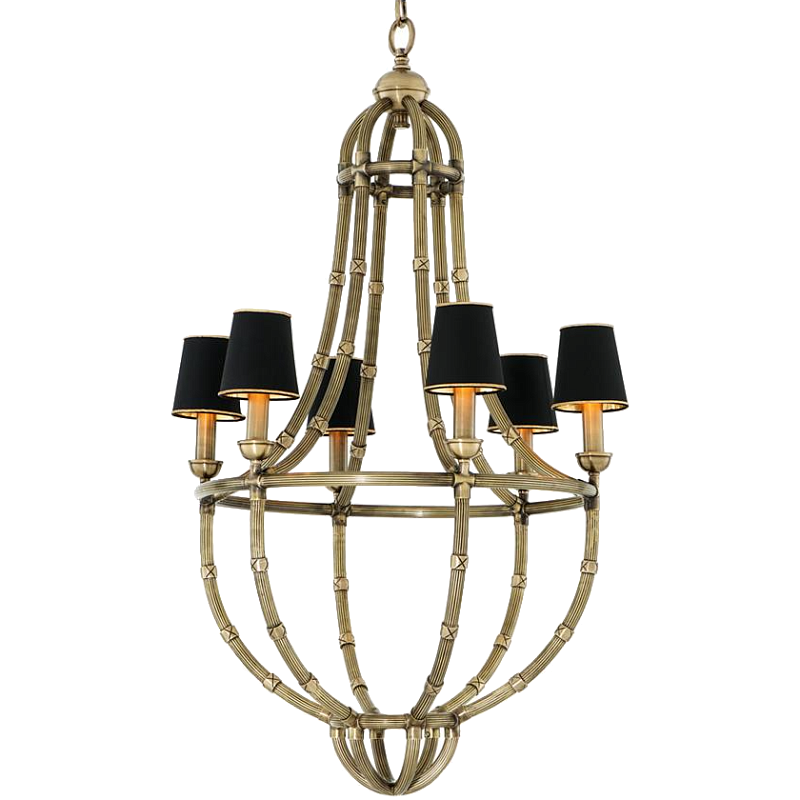 Люстра Chandelier Moreaux L Латунь Черный в Саратове | Loft Concept 