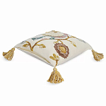 Чехол на подушку с кисточками и вышивкой птиц Ethnic mix Birds Square варинант исполнения - 1 | Loft Concept в Саратове