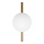 Бра с золотым основанием и белым плафоном в форме шара Bubble варинант исполнения - 4 | Loft Concept в Саратове