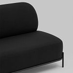 Двухместный диван черного цвета COLOR BLOCK варинант исполнения - 7 | Loft Concept в Саратове