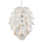 Люстра белая каплевидной формы из цветков лилии White Natural Lines варинант исполнения - 1 | Loft Concept в Саратове