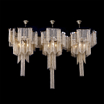 Люстра большая из золотистых металлических цепочек Atlantis Chain варинант исполнения - 3 | Loft Concept в Саратове