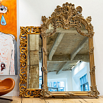 Зеркало настенное в ажурной раме с эффектом старины Classic Ornament Mirror варинант исполнения - 2 | Loft Concept в Саратове