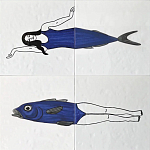 Плитка с узором Рыба пловчиха варинант исполнения - 2 | Loft Concept в Саратове