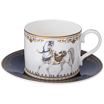 Чайный сервиз из фарфора с изображением лошадей на 6 персон 14 предметов Porcelain Horse Set варинант исполнения - 2 | Loft Concept в Саратове