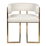Стул букле бежевый с каркасом цвета матовое золото Tactility варинант исполнения - 1 | Loft Concept в Саратове