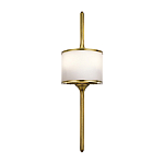 Бра вертикальное с белым полукруглым плафоном и длинным стержнем S Kichler варинант исполнения - 1 | Loft Concept в Саратове