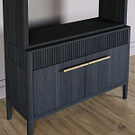 Стеллаж Primo с ящиками Черный дуб  варинант исполнения - 3 | Loft Concept в Саратове