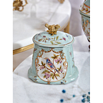 Шкатулка голубого цвета с рисунком и состаренным эффектом Eden Garden варинант исполнения - 9 | Loft Concept в Саратове