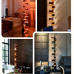 Торшер с каркасом из множества полок Links варинант исполнения - 3 | Loft Concept в Саратове