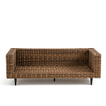 Трехместный садовый диван из плетеного пластика Matteo варинант исполнения - 8 | Loft Concept в Саратове