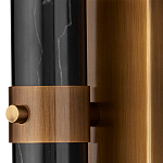 Бра цилиндрической формы чёрного цвета с 2-мя плафонами Marble Glow варинант исполнения - 4 | Loft Concept в Саратове