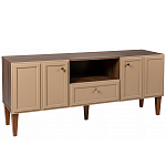 ТВ-тумба бежевая из массива бука с 2-мя дверками и ящиком Wenge Light варинант исполнения - 1 | Loft Concept в Саратове