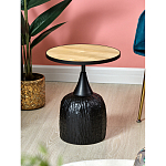 Приставной столик с факутрным черным основанием Ethiopia варинант исполнения - 2 | Loft Concept в Саратове