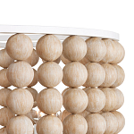 Люстра в форме цилиндра с вставками из деревянных бусин Wooden Beads варинант исполнения - 3 | Loft Concept в Саратове