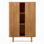 Буфет из ясеневого шпона с открытыми полками и 2-мя раздвижными дверями Toinette варинант исполнения - 2 | Loft Concept в Саратове