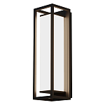 Уличный настенный светильник прямоугольный с чёрной рамкой Geometric Glow варинант исполнения - 1 | Loft Concept в Саратове