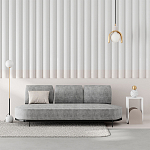 Стол приставной с овальными элементами бело-бежевого цвета NUN SIDE TABLE WHITE LIGHT MOCHA варинант исполнения - 2 | Loft Concept в Саратове