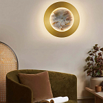 Бра в форме диска цвета латунь Brass Borders варинант исполнения - 4 | Loft Concept в Саратове