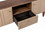 ТВ-тумба бежевая из массива бука с 2-мя дверками и ящиком Wenge Light варинант исполнения - 4 | Loft Concept в Саратове